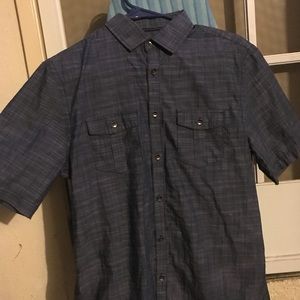 Dark grey aflame button up short sleeve